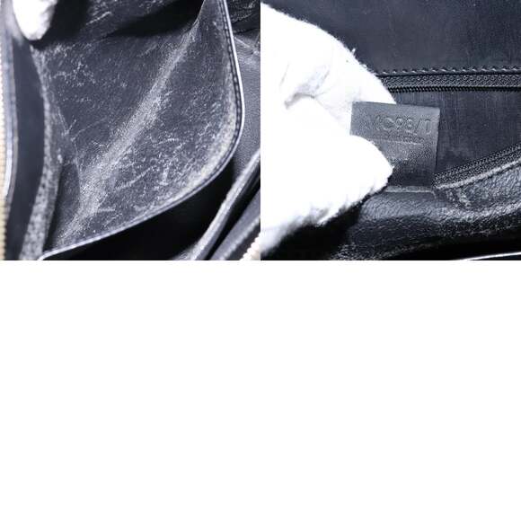 CELINE Macadam Canvas Hand Bag Pvc Leather Black Gold - Picture 13 of 13